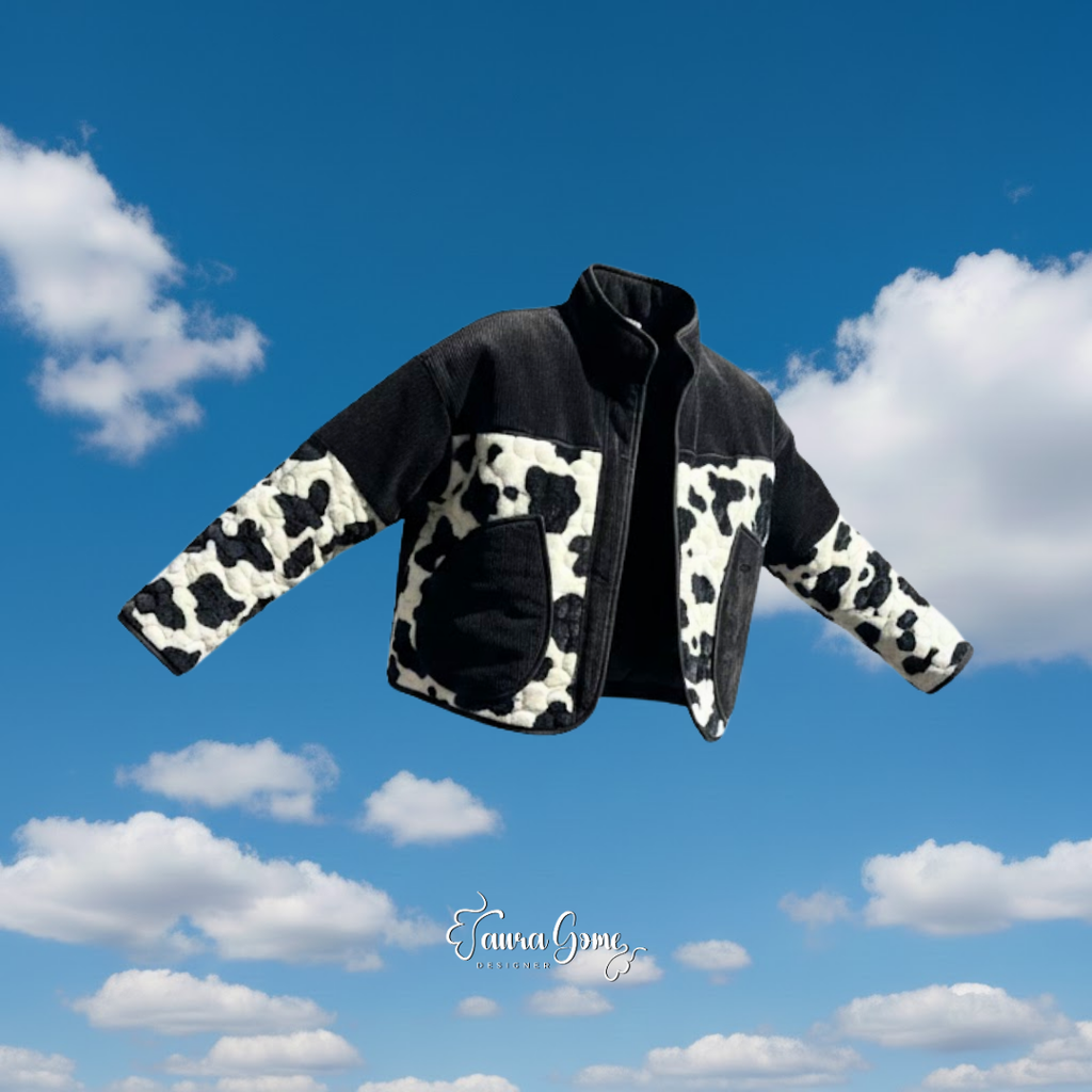 Cow-Print Reversible Jacket