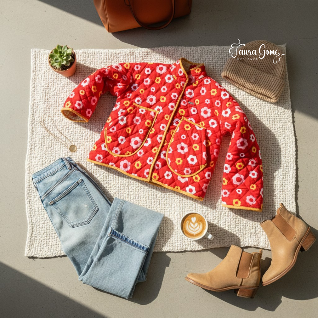 Red Floral LGD Jacket