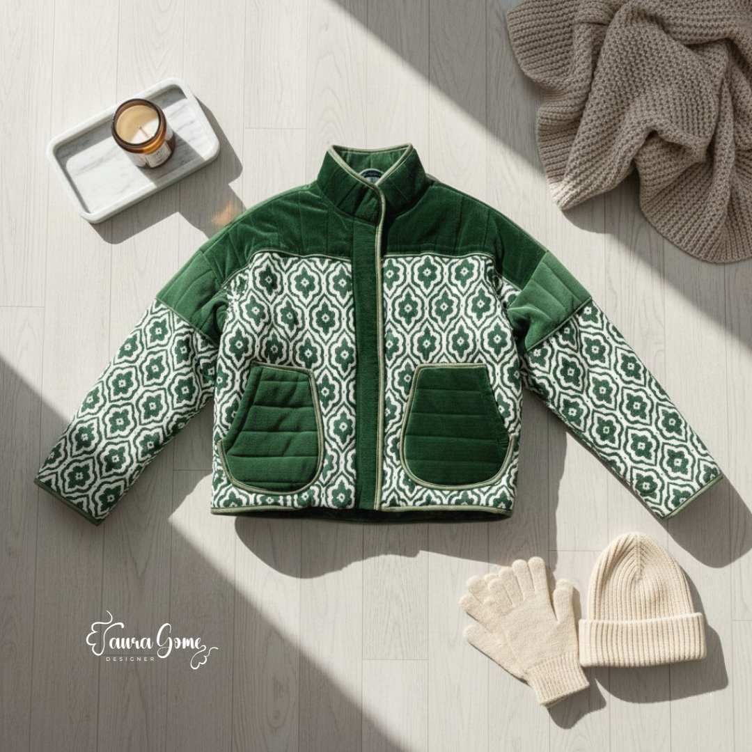 Green Geometric Jacket