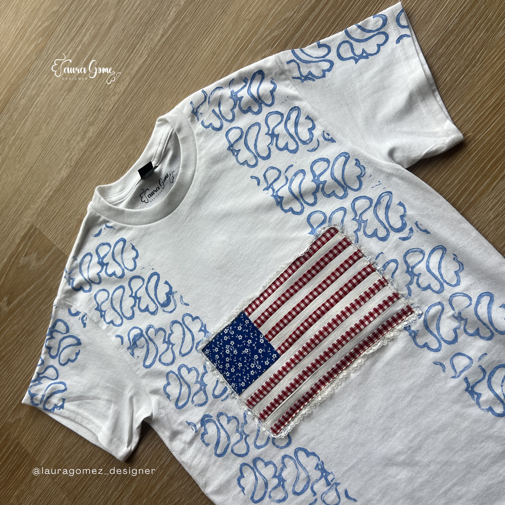 U.S.A Patchwork Flag Tee