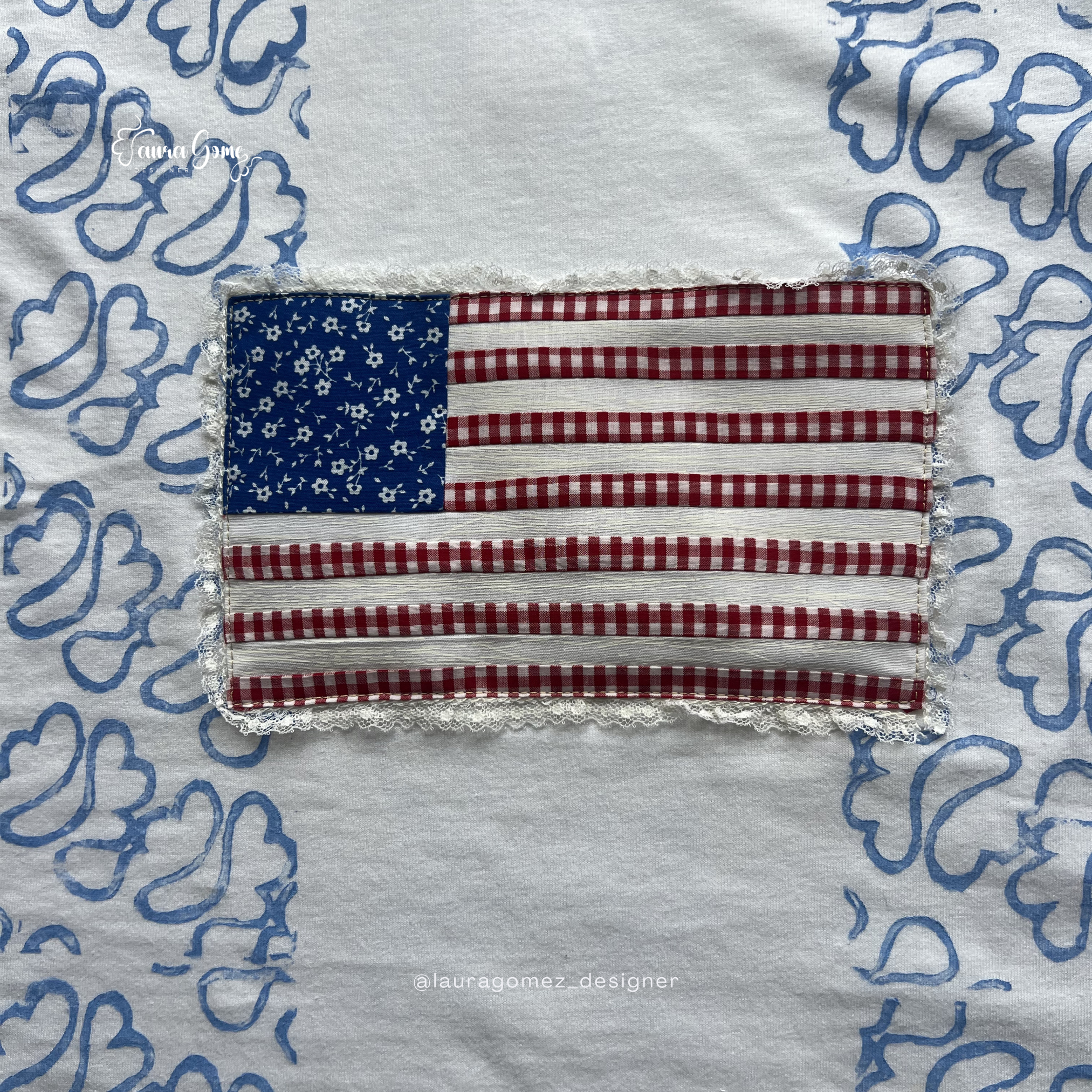 U.S.A Patchwork Flag Tee