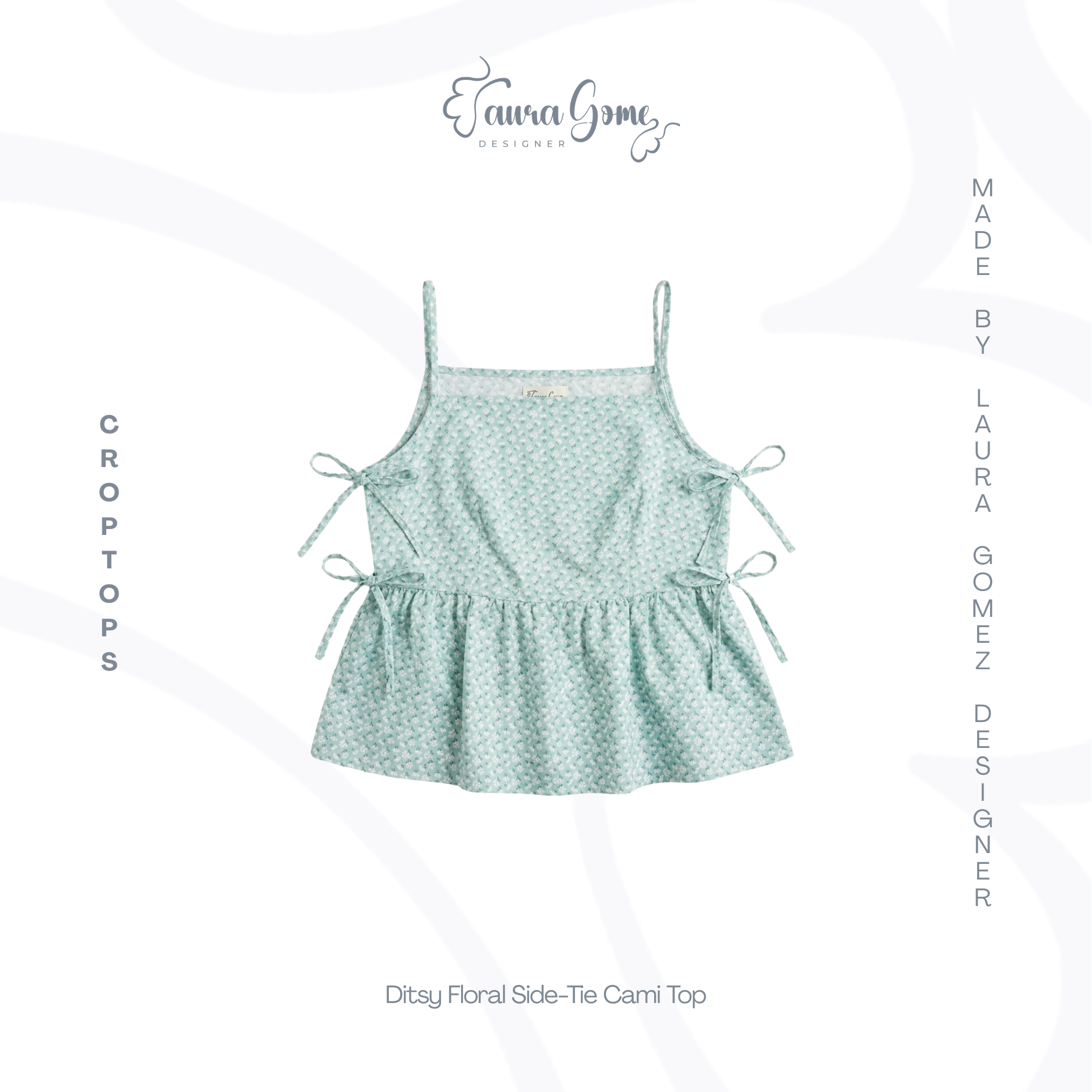 Ditsy Floral Side-Tie Cami Top