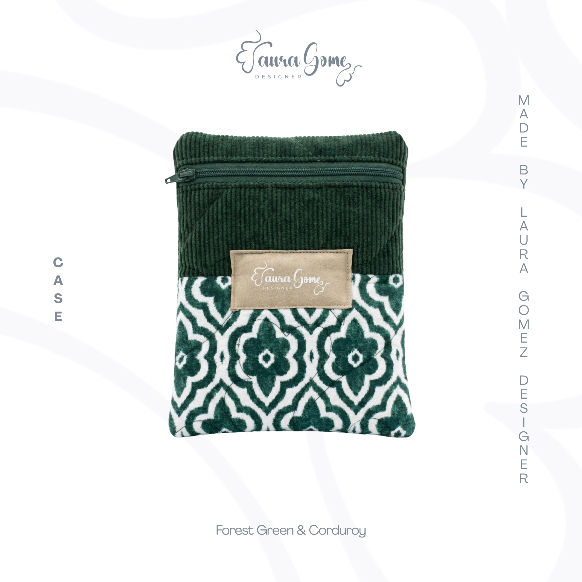 Forest Green Corduroy Quilted Sleeve