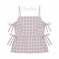 Gingham Side-Tie Peplum Top