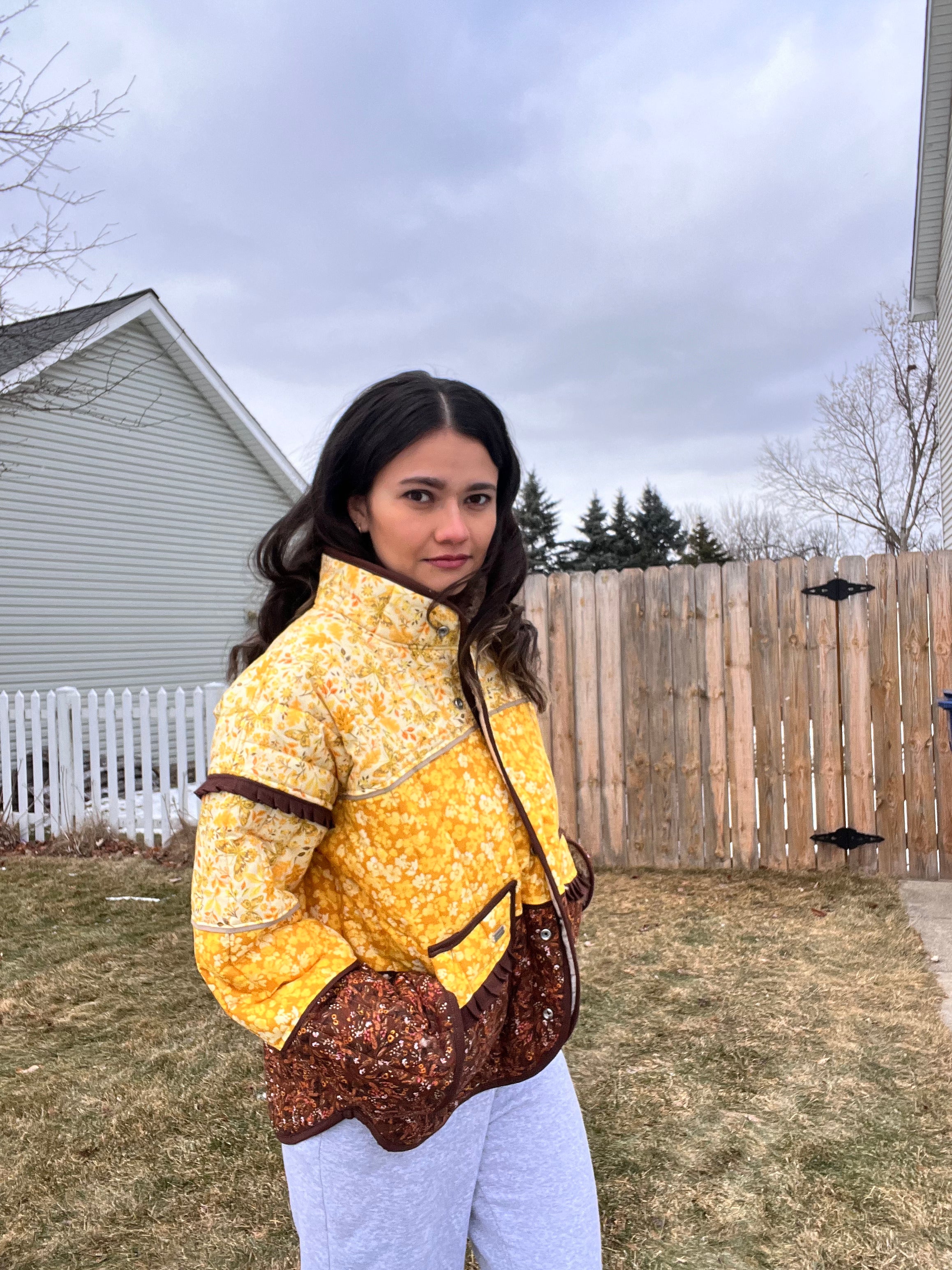 Yellow Floral Jacket