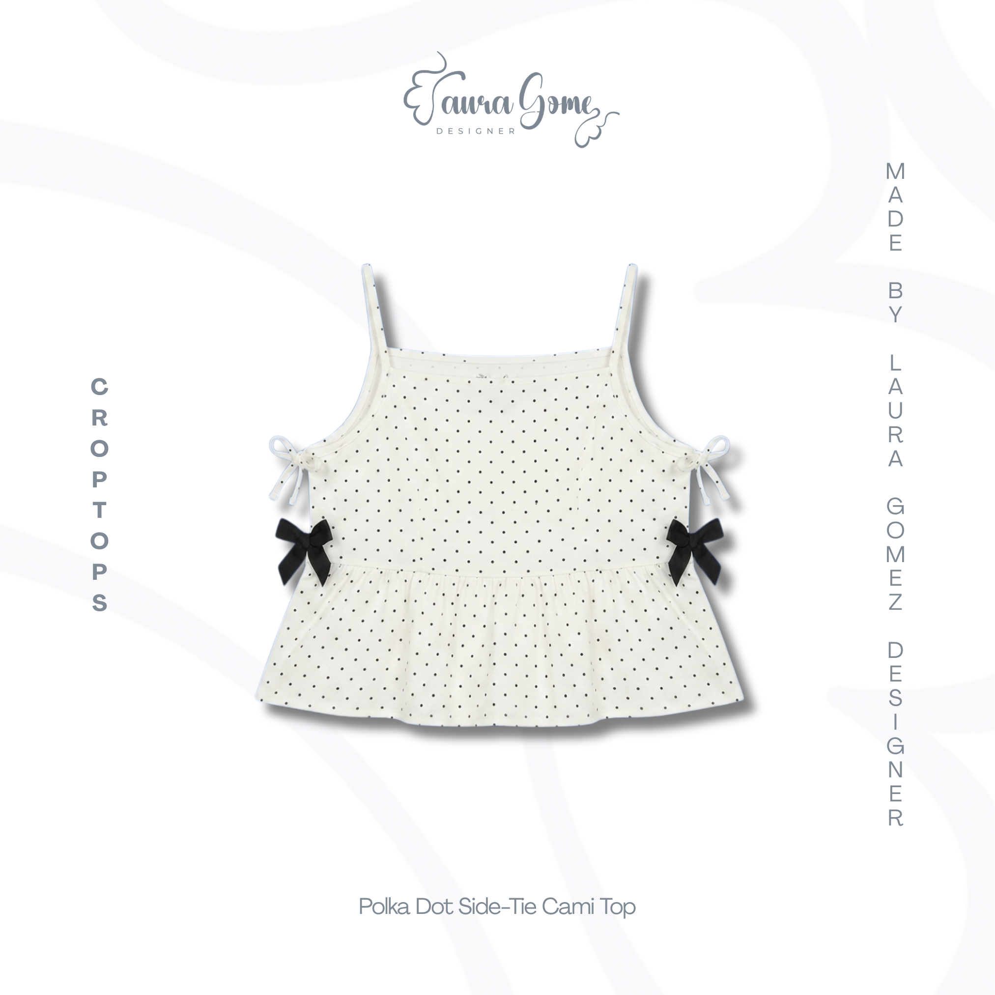 Polka Dot Side-Tie Cami Top