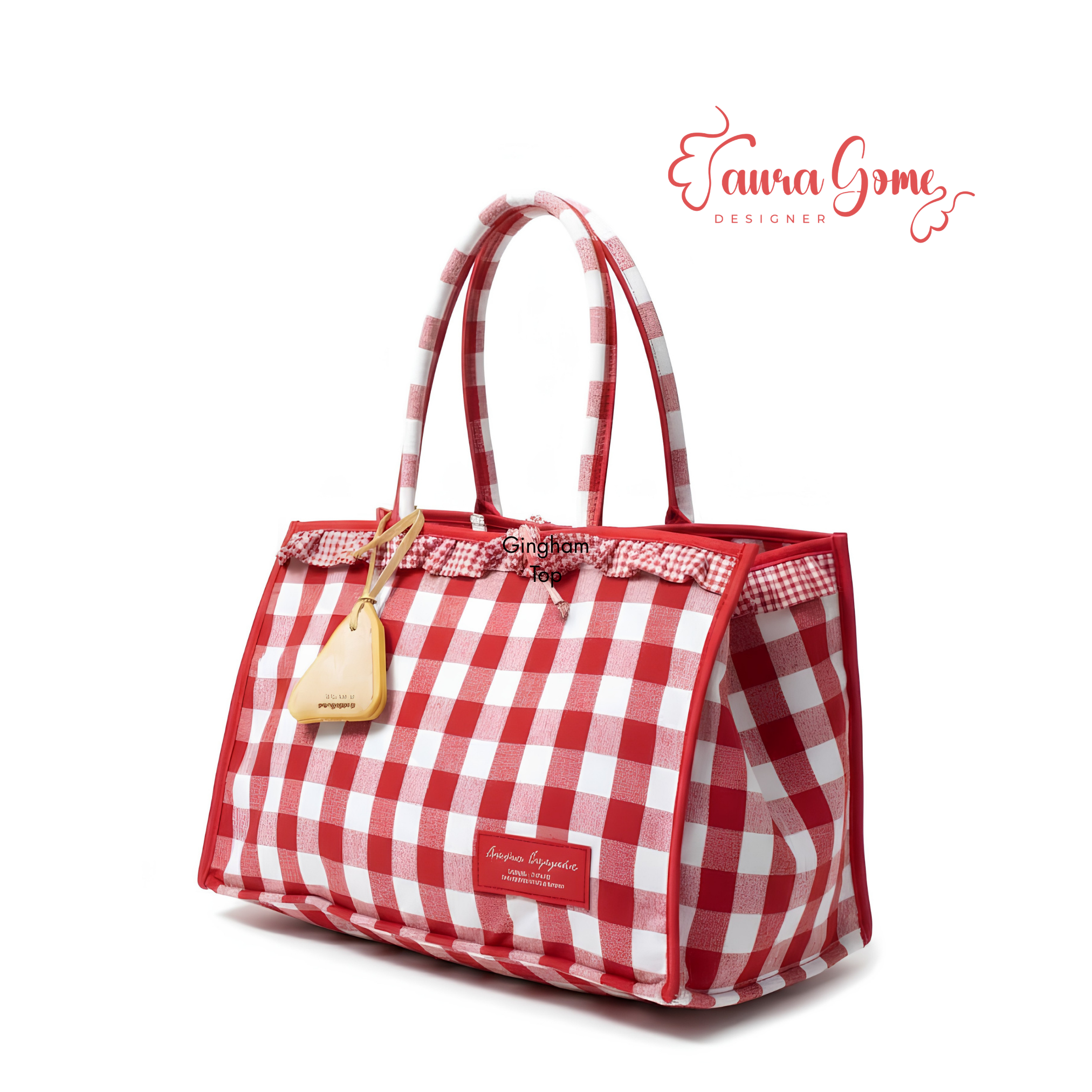 Large Gingham Quilted Weekend Tote