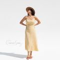 Yellow Ditsy Floral Midi Dress (Size 16)