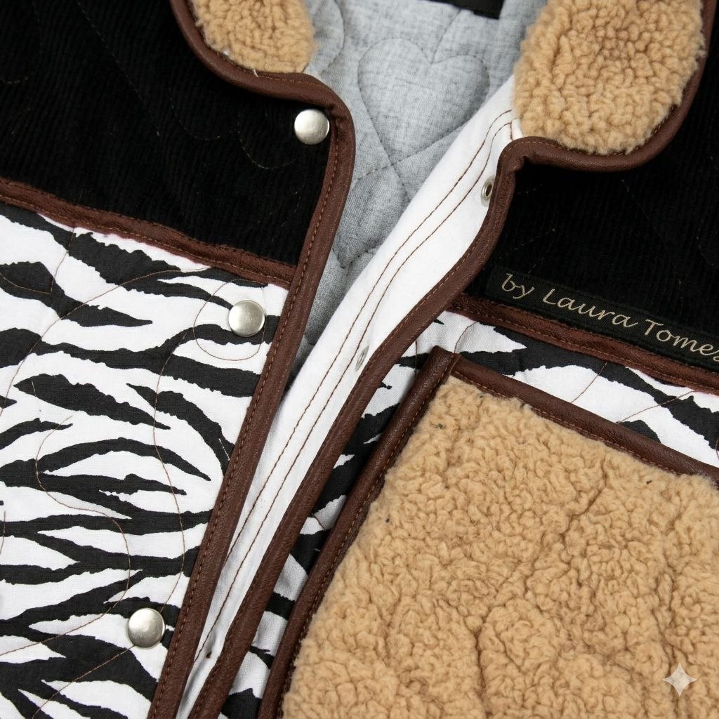 Zebra Print Jacket with brown